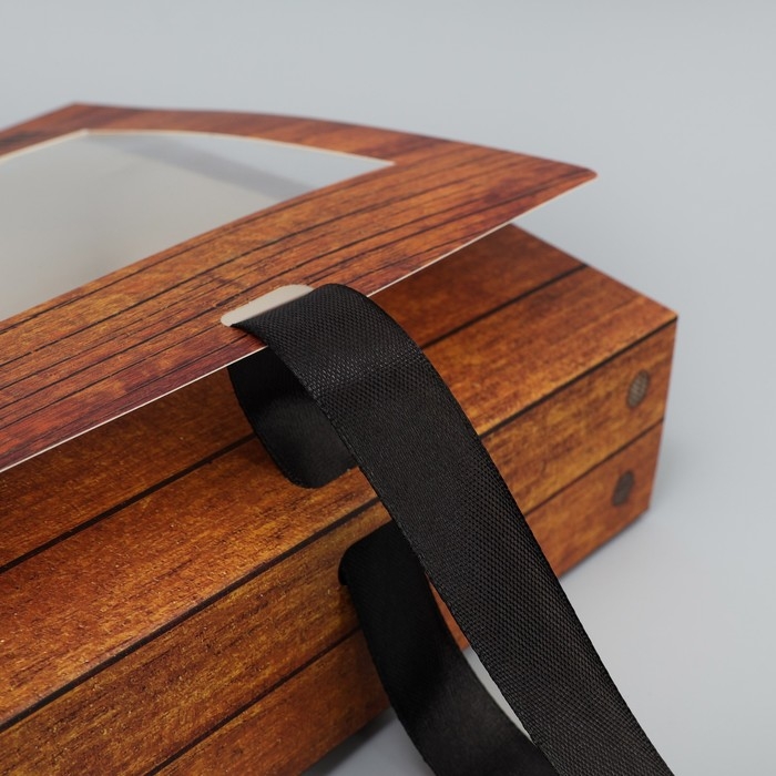 Коробка-фоторамка подарочная складная, упаковка, &laquo;Настоящему мужчине&raquo;, 20 х 18 х 5 см