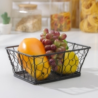 Фруктовница Доляна &laquo;Лола&raquo;, 20&times;15&times;8 см, цвет чёрный