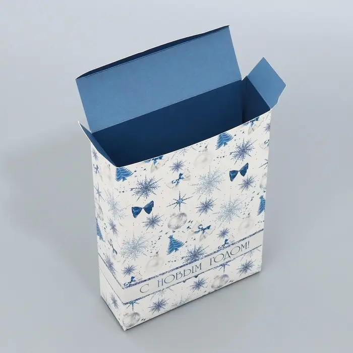 Коробка подарочная новогодняя складная &laquo;Новогодний бант&raquo;, 21х 15 х 5 см