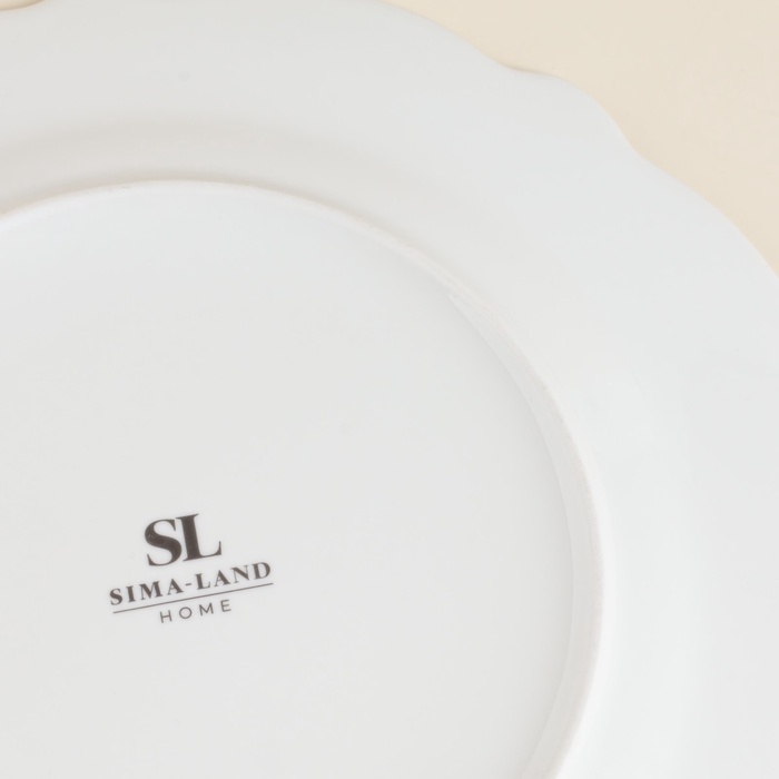 Тарелки SL Home &laquo;Аманде&raquo;, d=27,5 см, набор 2 шт, фарфор, белые