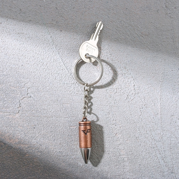 Брелок для ключей металлический &laquo;Настоящий мужик&raquo;, пуля, 1,2 х 6 см