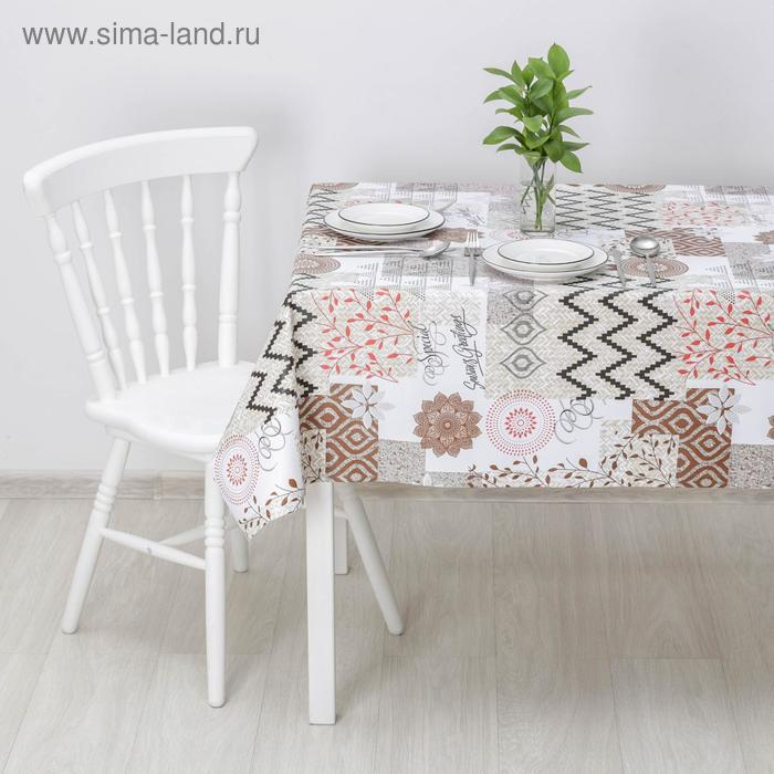 Клеёнка на стол &laquo;Изобилие&raquo;, на тканевой основе, ширина 137 см, рулон 20 метров, толщина 0,22 мм