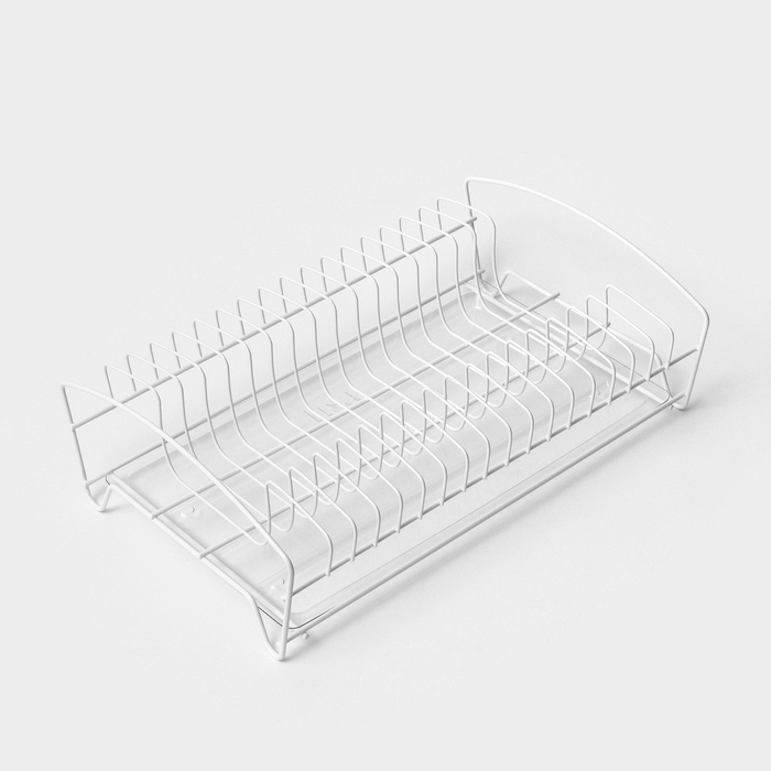Сушилка для посуды с поддоном, 39&times;25&times;12 см, цвет белый
