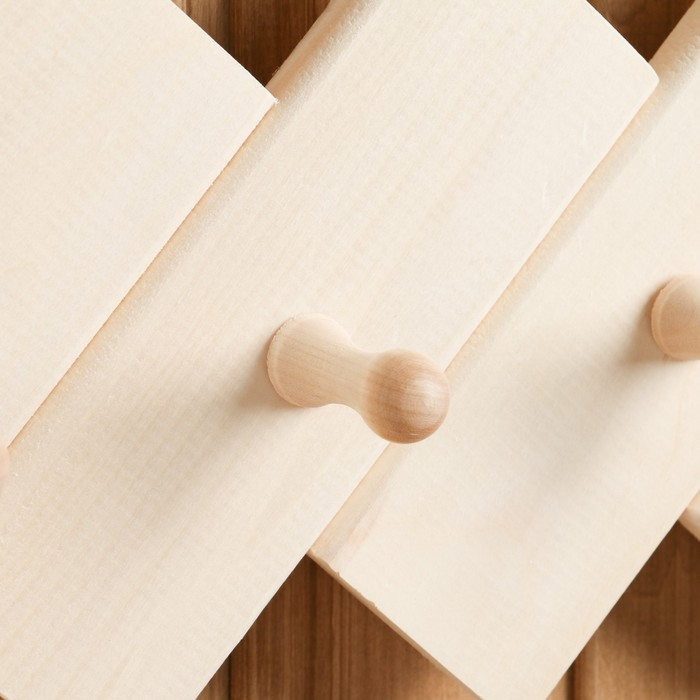 Вешалка Вешалка "Плетенка" 6 крючков 60 х19х3см, липа "Добропаровъ"