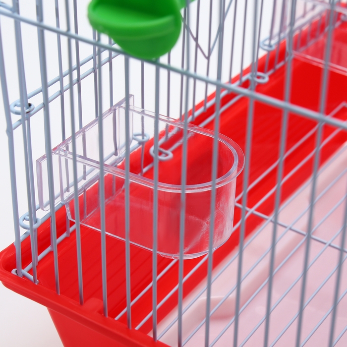 Клетка для птиц укомплектованная Bd-1/1d, 30 х 23 х 39 см, красная (фасовка 12 шт) Клетка для птиц укомплектованная Bd-1/1d, 30 х 23 х 39 см, красная (фасовка 12 шт)