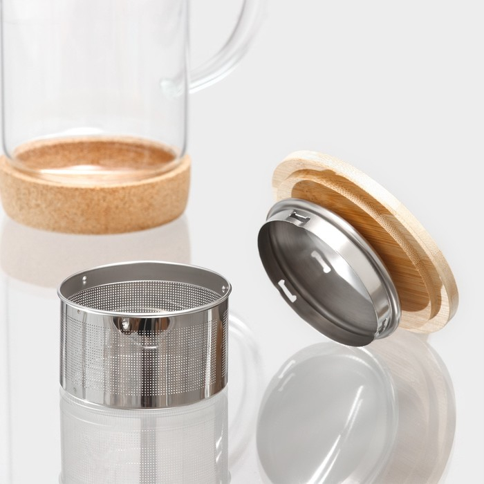 Чайник заварочный стеклянный на подставке SL Home «Риальто», 600 мл, цвет прозрачный Чайник заварочный стеклянный на подставке SL Home «Риальто», 600 мл, цвет прозрачный