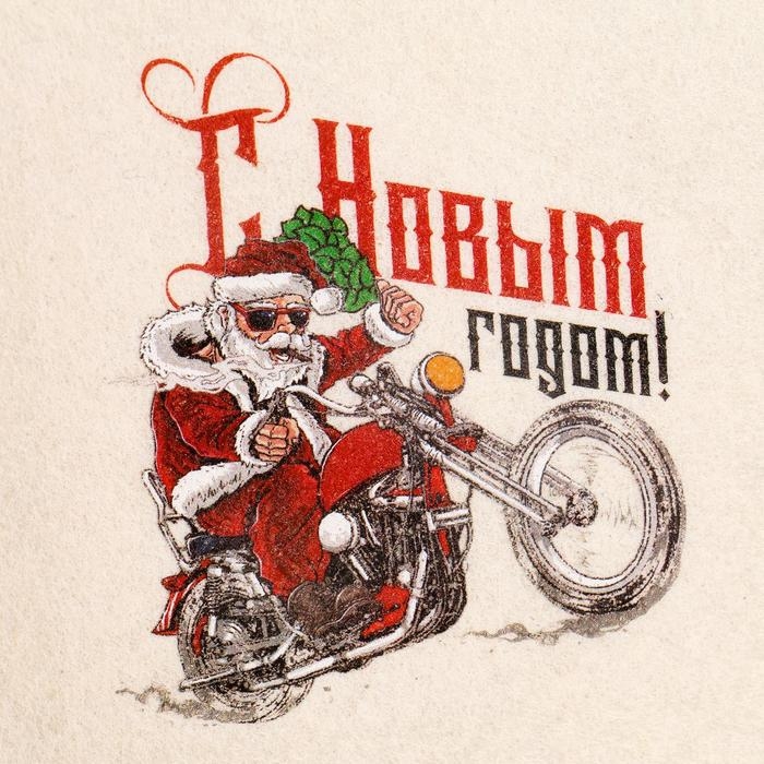 Шапка для бани Шапка для бани "С новым Годом, дед байкер"