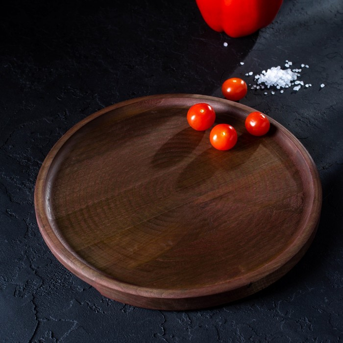 Блюдо для подачи Adelica, d=25×1,8 см, пропитано маслом, массив берёзы Блюдо для подачи Adelica, d=25×1,8 см, пропитано маслом, массив берёзы