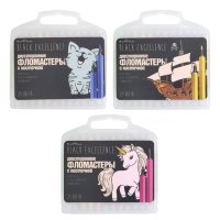 Фломастеры-кисточки 24 цвета BLACK EXCELLENCE, в пластиковом пенале, МИКС Фломастеры-кисточки 24 цвета BLACK EXCELLENCE, в пластиковом пенале, МИКС