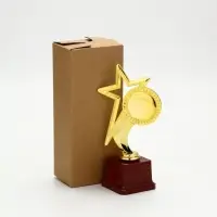 Наградная фигура под нанесение "Звезда" на красной подставке