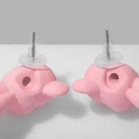 Серьги пластик &laquo;Мишки&raquo;, цвет розовый