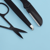 Маникюрный - косметический набор, 3 предмета, цвет чёрный Маникюрный - косметический набор, 3 предмета, цвет чёрный