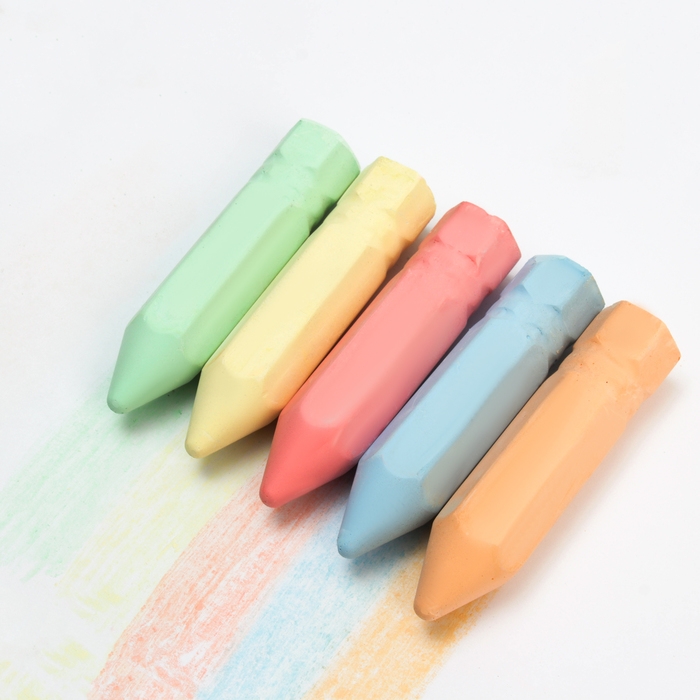 Мелки для рисования «Карандаши», набор 5 цветов, размер 1 шт. — 2,5 × 10 см Мелки для рисования «Карандаши», набор 5 цветов, размер 1 шт. — 2,5 × 10 см