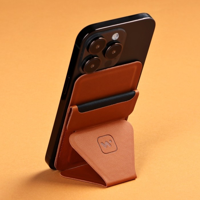 Магнитный кошелёк-подставка Windigo, поддержка Magsafe, для iPhone 12/13/14/15, кленовый коричневый Магнитный кошелёк-подставка Windigo, поддержка Magsafe, для iPhone 12/13/14/15, кленовый коричневый