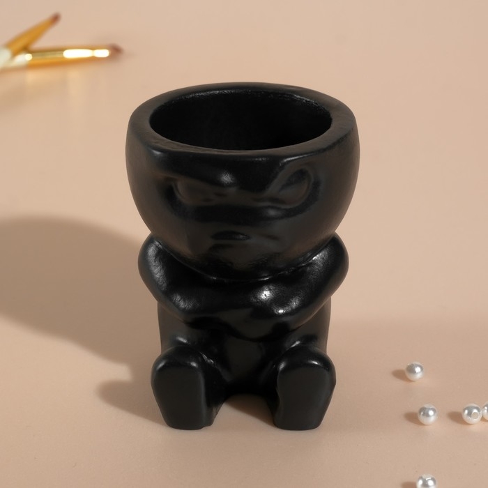 Подсвечник Подсвечник "Мистер Зло" 7х6 см черный