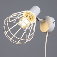 Бра с переключателем на проводе "Хлоя" Е14 40Вт белый 19х10х18см Бра с переключателем на проводе "Хлоя" Е14 40Вт белый 19х10х18см