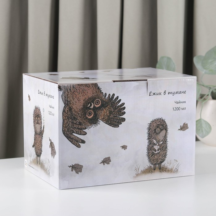Заварочный чайник фарфоровый «Ёжик в тумане», 1,2 л Заварочный чайник фарфоровый «Ёжик в тумане», 1,2 л