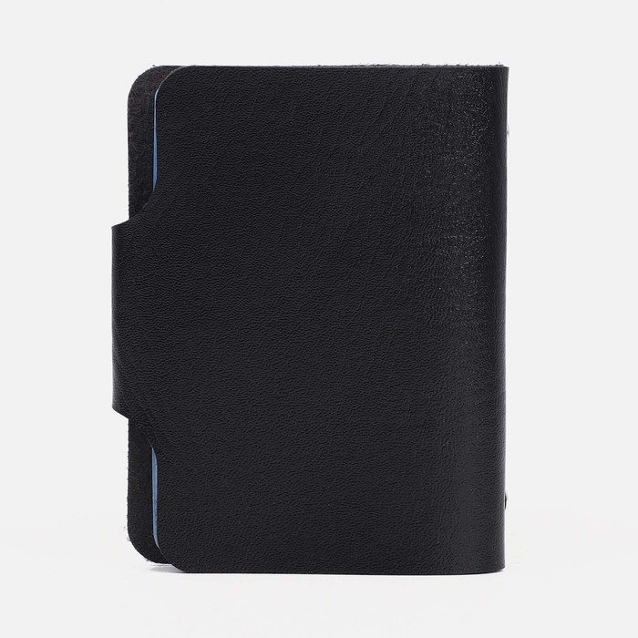 Визитница на кнопке, 12 карт, цвет чёрный Визитница на кнопке, 12 карт, цвет чёрный