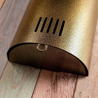 Ящик почтовый без замка (с петлёй), вертикальный, &laquo;Полукруглый&raquo;, бронзовый