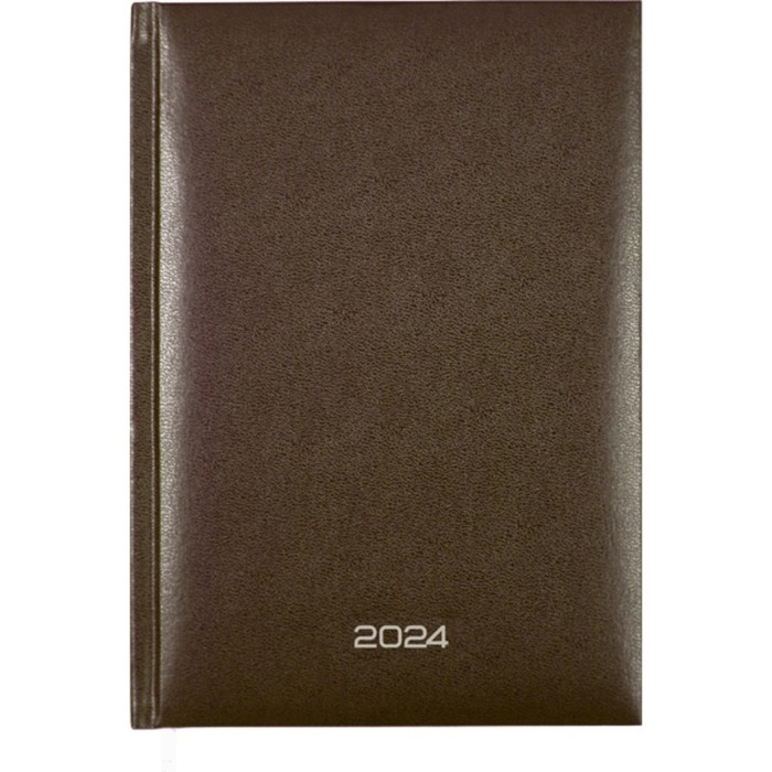 Ежедневник датированный 2024 года, А5, 176 листов, Attomex.Orion, обложка бумвинил, ляссе, блок 70 г/м2, коричневый