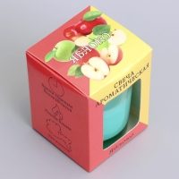 Свеча ароматическая в стекле 5х6см, яблоко Свеча ароматическая в стекле 5х6см, яблоко