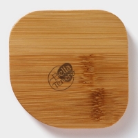 Набор фарфоровый для специй на бамбуковой подставке BellaTenero &laquo;Зайцы&raquo;, 3 предмета: солонка 50 мл, перечница 20 мл, подставка, цвет белый и чёрный