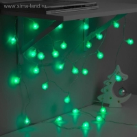 Гирлянда «Нить» 5 м с насадками «Ёжики зелёные», IP20, прозрачная нить, 30 LED, свечение зелёное, 8 режимов, 220 В Гирлянда «Нить» 5 м с насадками «Ёжики зелёные», IP20, прозрачная нить, 30 LED, свечение зелёное, 8 режимов, 220 В