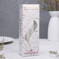 Свеча витая, 2,3х 24,5 см, 12 штук, белый