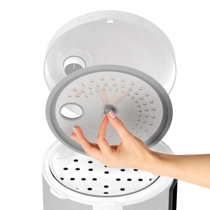 Мультиварка jvc JK-MC509, 860 Вт, 5 л, 11 программ, антипригарное покрытие, серебр/ белыая