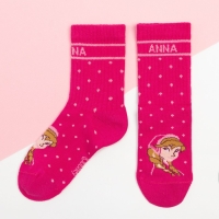 Набор носков &laquo;Холодное сердце&raquo;, 2 пары, цвет розовый/голубой, 14-16 см