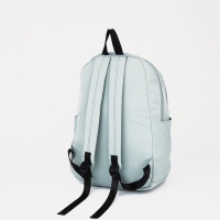 Рюкзак школьный из текстиля, 2 отдела на молниях, 3 кармана, цвет зелёный