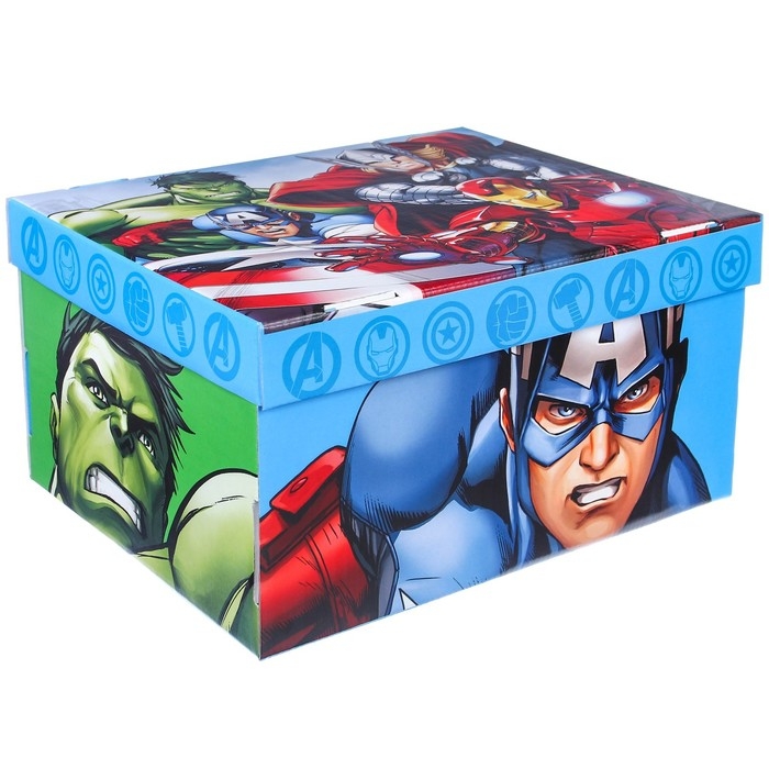 Подарочная коробка с крышкой, складная, 31х25.5х16 см, Мстители