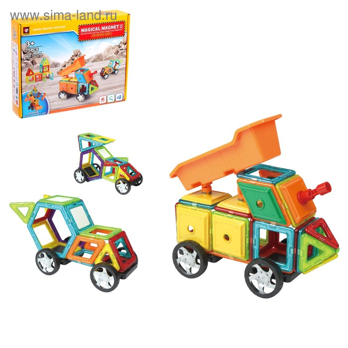 Конструктор магнитный «Магический магнит», 75 деталей Конструктор магнитный «Магический магнит», 75 деталей