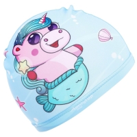 Шапочка для плавания детская ONLYTOP &laquo;Милота&raquo;, тканевая, обхват 46-52 см