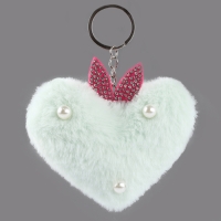 Брелок &laquo;Сердечко&raquo; с ушками, 7 см, цвет голубой