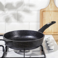 Сковорода &laquo;Гранит Star&raquo;, d=24 см, пластиковая ручка, антипригарное покрытие, тёмно-синий