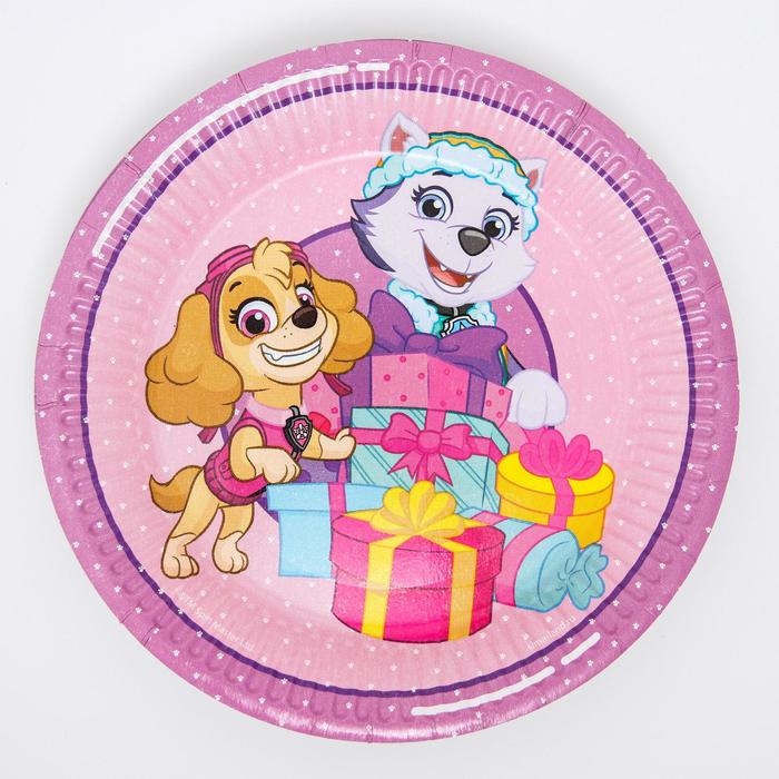 Набор бумажной посуды, на 6 персон Набор бумажной посуды, на 6 персон "С днем рождения!", Щенячий патруль