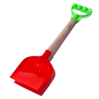 Детская лопатка с деревянной ручкой, 41 см, МИКС Детская лопатка с деревянной ручкой, 41 см, МИКС