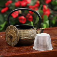 Чайник для плиты Доляна &laquo;Восточная ночь. Золото&raquo;, 300 мл, с ситом, чугун, индукция, цвет золотой