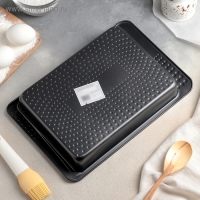 Противень Доляна &laquo;Прямоугольник. Вдохновение&raquo;, 33&times;21,5&times;4 см, антипригарное покрытие, цвет чёрный