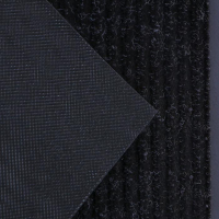 Коврик придверный влаговпитывающий, ребристый, &laquo;Стандарт&raquo;, 50&times;80 см, цвет чёрный