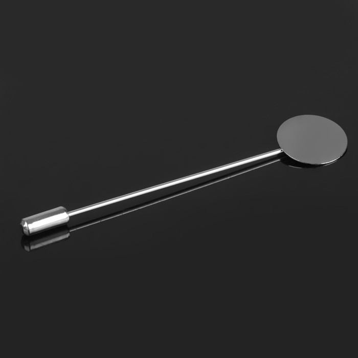 Основа &laquo;Брошь-игла&raquo; L= 7,5 см, площадка 1,5 см (набор 5 шт.), цвет серебро