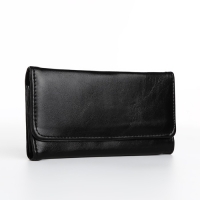 Кошелёк женский на кнопке, цвет чёрный Кошелёк женский на кнопке, цвет чёрный