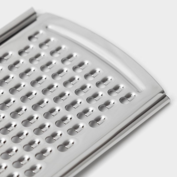 Тёрка для сыра мелкая Доляна Fargo, 23,5&times;5&times;2 см, с ручкой, цвет серебристый