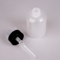 Флакон с помпой, 250 мл, цвет чёрный/прозрачный Флакон с помпой, 250 мл, цвет чёрный/прозрачный