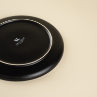 Набор тарелок фарфоровых SL Home &laquo;Дарк&raquo;, d=18 см, цвет чёрный