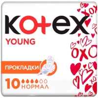 Прокладки &laquo;Kotex&raquo; Young Normal для девочек, 10 шт/уп