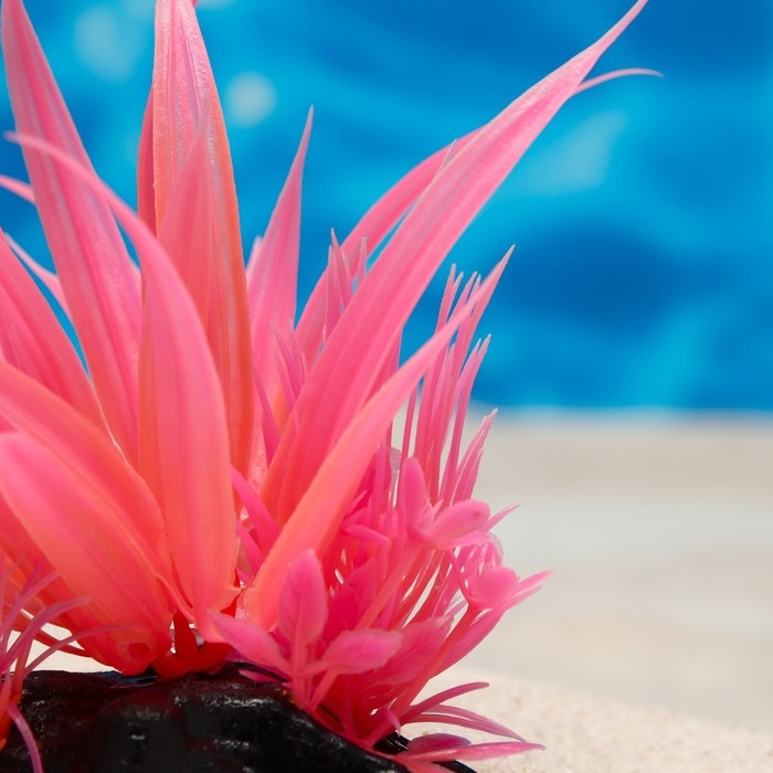 Растение искусственное аквариумное, светящееся, 10 см, красное Растение искусственное аквариумное, светящееся, 10 см, красное