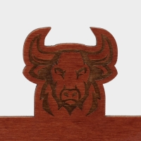 Табличка настольная &laquo;Reserved с быком&raquo;, фанера, 20&times;10&times;5 см, цвет тёмный