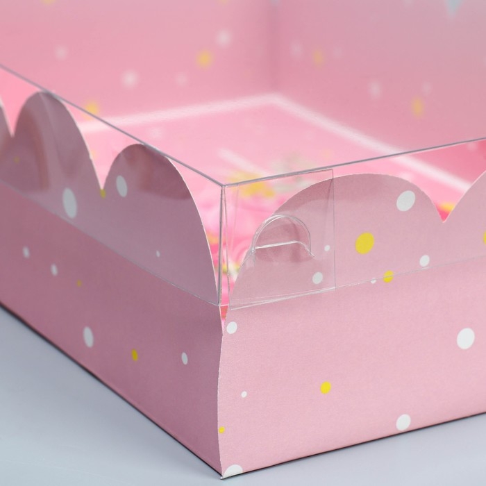 Коробка для печенья, кондитерская упаковка с PVC крышкой, «Тюльпаны», 20 х 30 х 8 см Коробка для печенья, кондитерская упаковка с PVC крышкой, «Тюльпаны», 20 х 30 х 8 см